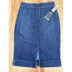 Wilfred Free‎ Karolina Skirt Size 2 Blue Denim Reposa Stretch Mini